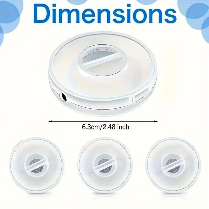 5pcs telescopic cable storage - transparent circular plastic USB charging cable winding tube, anti winding, suitable for travel,
