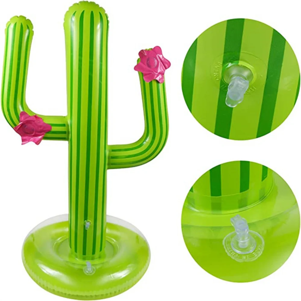 Acessórios para piscina ao ar livre, jogo inflável Cactus Ring Toss Set, brinquedos para piscina flutuante, festa na praia, bar e viagens