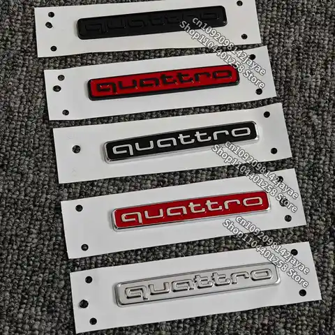 3D 콰트로 글자 배지 트렁크 엠블럼 자동차 스티커, 아우디 A3 A4 A5 A6 A7 Q2 Q3 Q5 Q7 Q8 자동차 액세서리