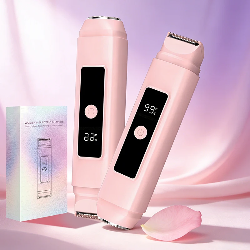 

Женский портативный электрический эпилятор 2 в 1, для области бикини под мышками, ног, рук, водонепроницаемый перезаряжаемый эпилятор, триммер для бикини