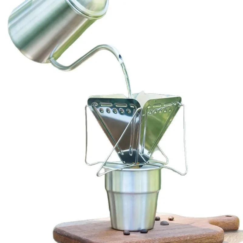 Hand brewed pot Portable hand-ground  Outdoor camping equipment Hand brewed coffee pot Travel bag Coffee set
