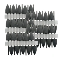 50 Uds. Pulidores de goma de silicona para laboratorio Dental fresas de pulido de diamante 2,35mm gris