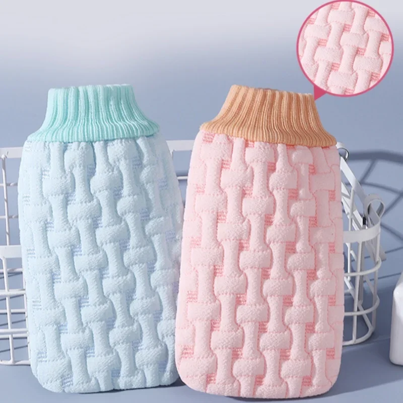 1pc Double-sided Bath Glove Body Washing Exfoliating Strong Mud Rubbing Bath Sponge Dead Skin Removal Tools Thick Shower Towel