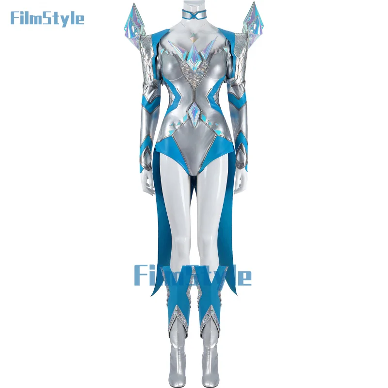 زي الملكة البيضاء التأثيري إيما فروست المنافسين زي الهالوين كرنفال حفلة عيد الميلاد لعب دور الملابس الملابس للنساء #5