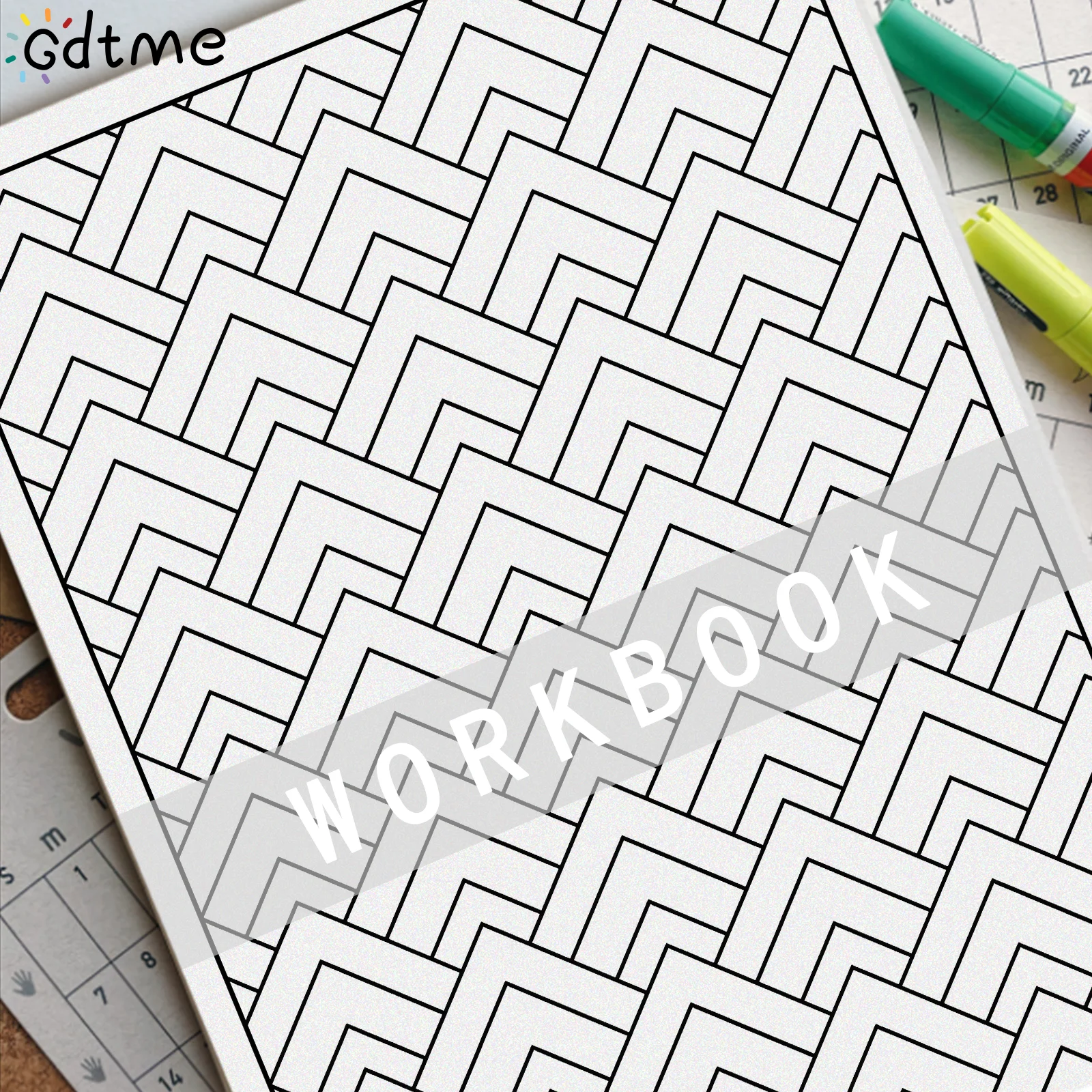 Geometrisches Malbuch: Abstrakte Muster, Mandalas, aufwendige Designs für Erwachsene, Stressabbau- und Entspannungs-Zeichenbücher – Detail 3