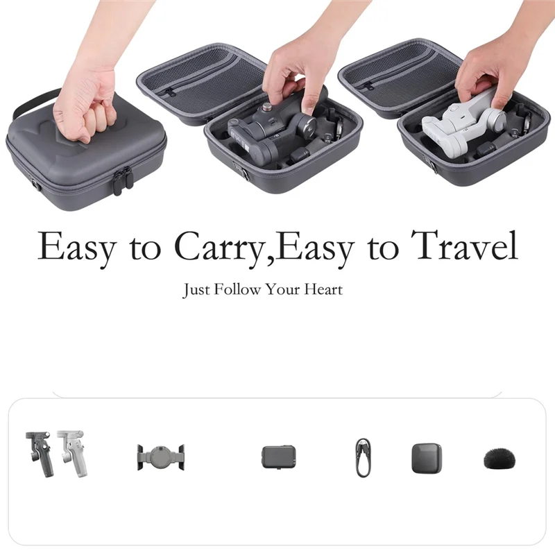 【Exclusive!】For DJI OM 7P/OM7 Travel Case-Portable Hardshell Storage Bag Fits For DJI Osmo Mobile 7/7P Accessory Carrying Case