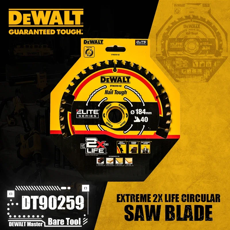 DEWALT DT90257 DT90259 EXTREME 2X Life Circulaire 184MM Zaagblad Accessoires voor elektrisch gereedschap Schrijnwerker