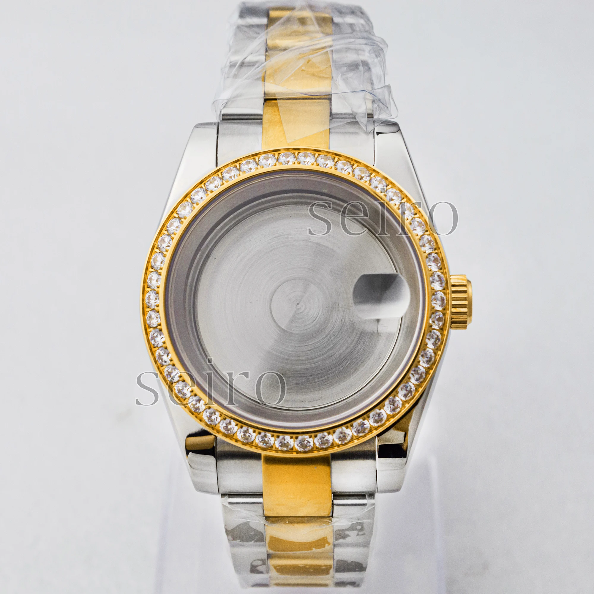 Datejust เคส NH35 36มม./39มม. สายนาฬิกาหอยนางรม10ATM กระจกแซฟไฟร์กันน้ำชิ้นส่วนนาฬิกา Mod สำหรับ NH36อุปกรณ์เสริมการเคลื่อนไหว