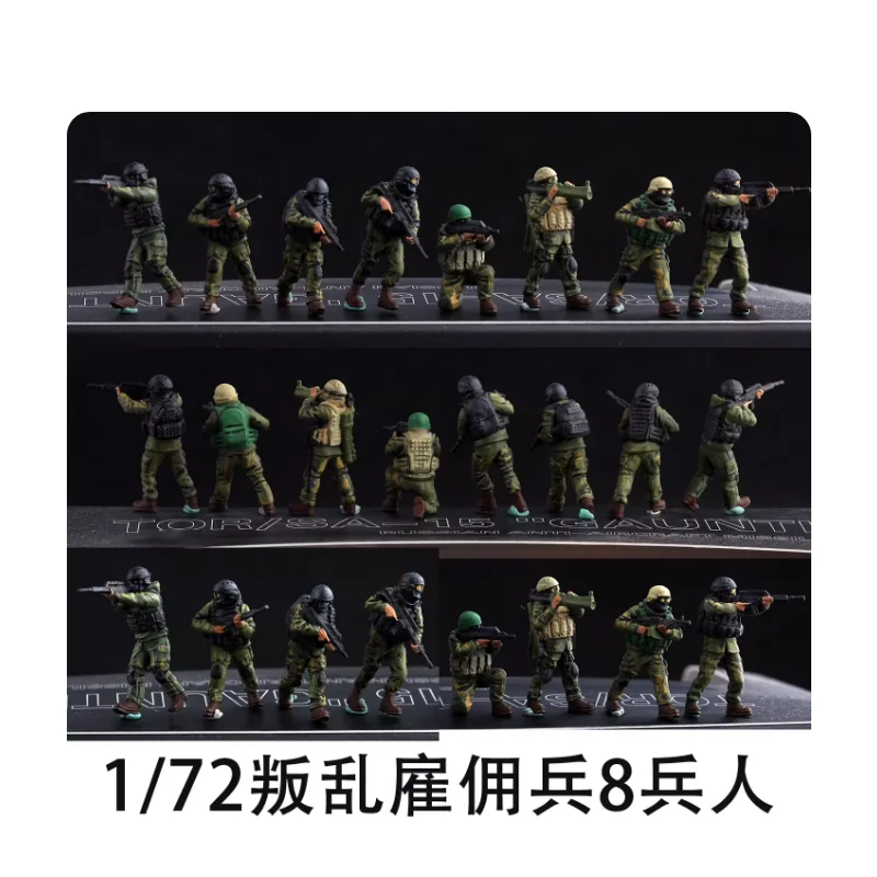 

Масштабная модель 1:72 из смолы: Набор «Рейбелские наемники Repack-8» для сцен с танками и вертолетами. Коллекционные декоративные подарки для демонстрации.