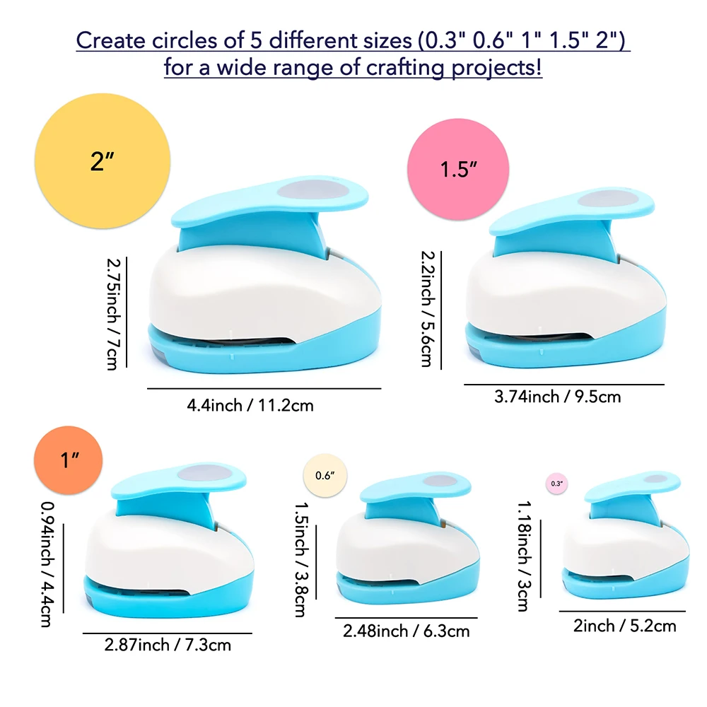 Circle Paper Cutter for Crafts - Paper Punch 3 Hole recension och pris