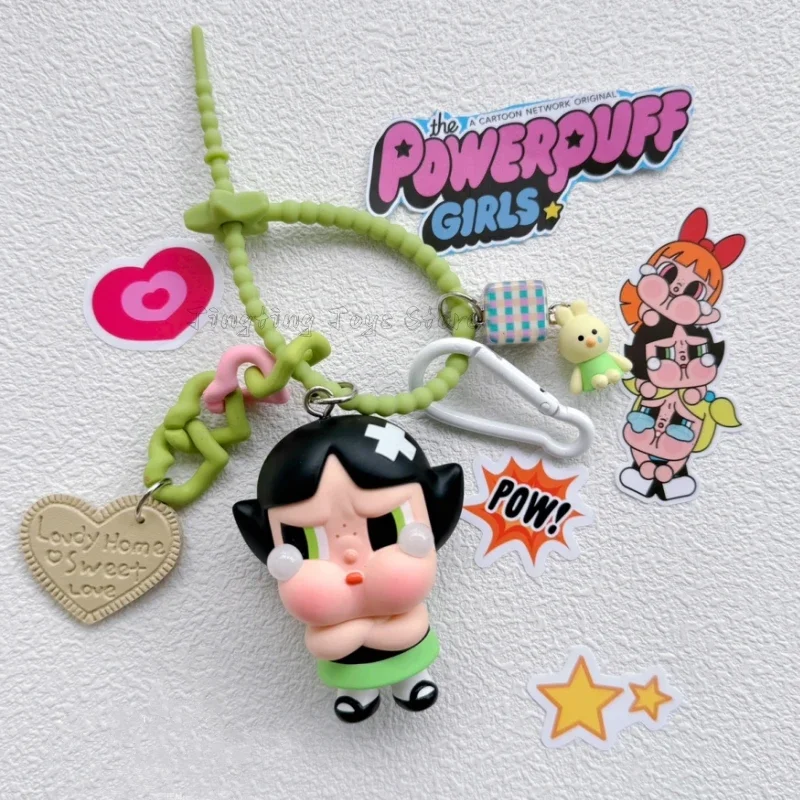 Cartoon Crybaby Powerpuff Doll Girls Car Key Pendant Bag Pendant Doll Kawaii Backpack Decoration Doll A Girl'S Birthday Gifts