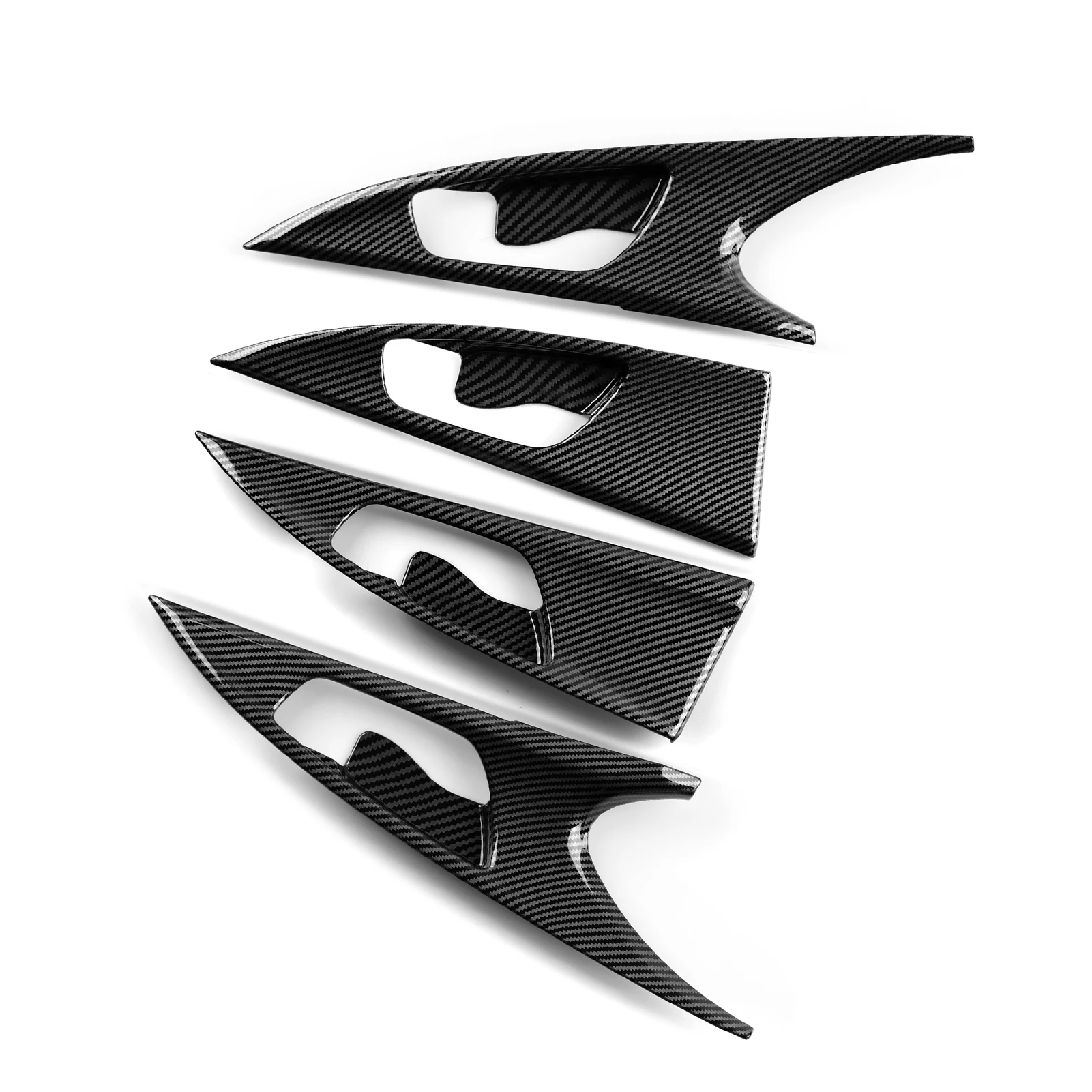 For Honda Civic 10th Gen (2016-2021) Trim Accessories, Car Inner Door Bowl Panel, Carbon Fiber ABS Interior Sticker