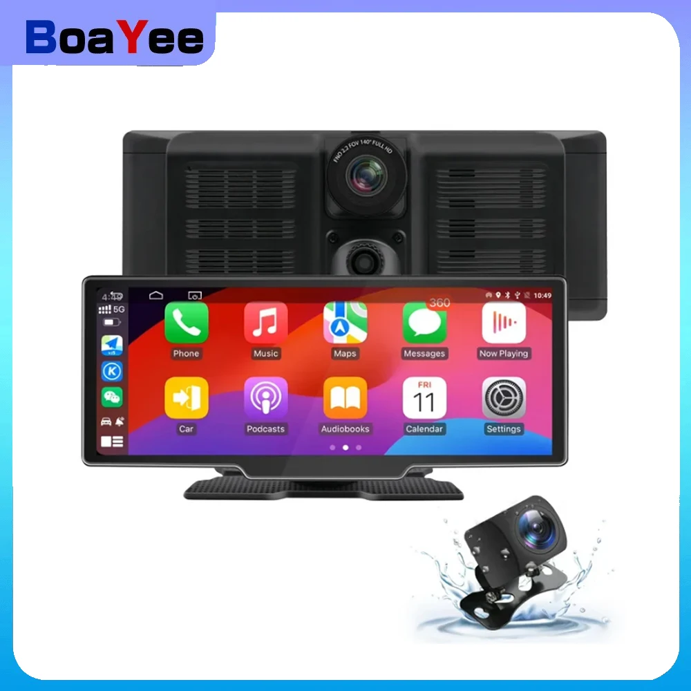 

10,26-дюймовый Android автомобильный радиоприемник мультимедийная видеорегистратор 4K автомобильный видеоплеер беспроводной Carplay Android Auto GPS камера заднего вида приборная панель