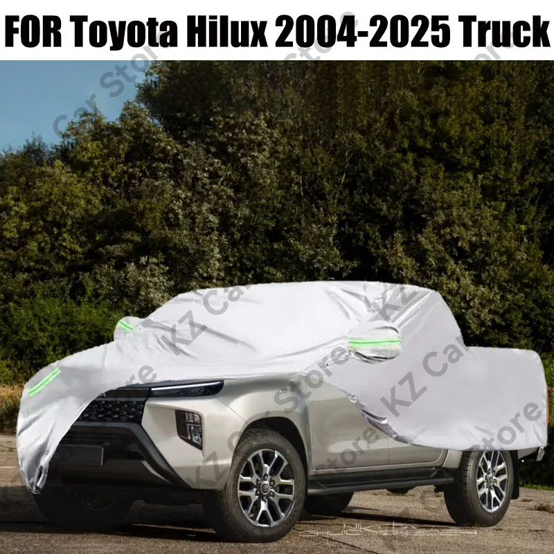 Car Cover For Toyota Hilux 2004-2025 Truck Outdoor Anti-UV Sun Rain Snow Ice Protection Cover