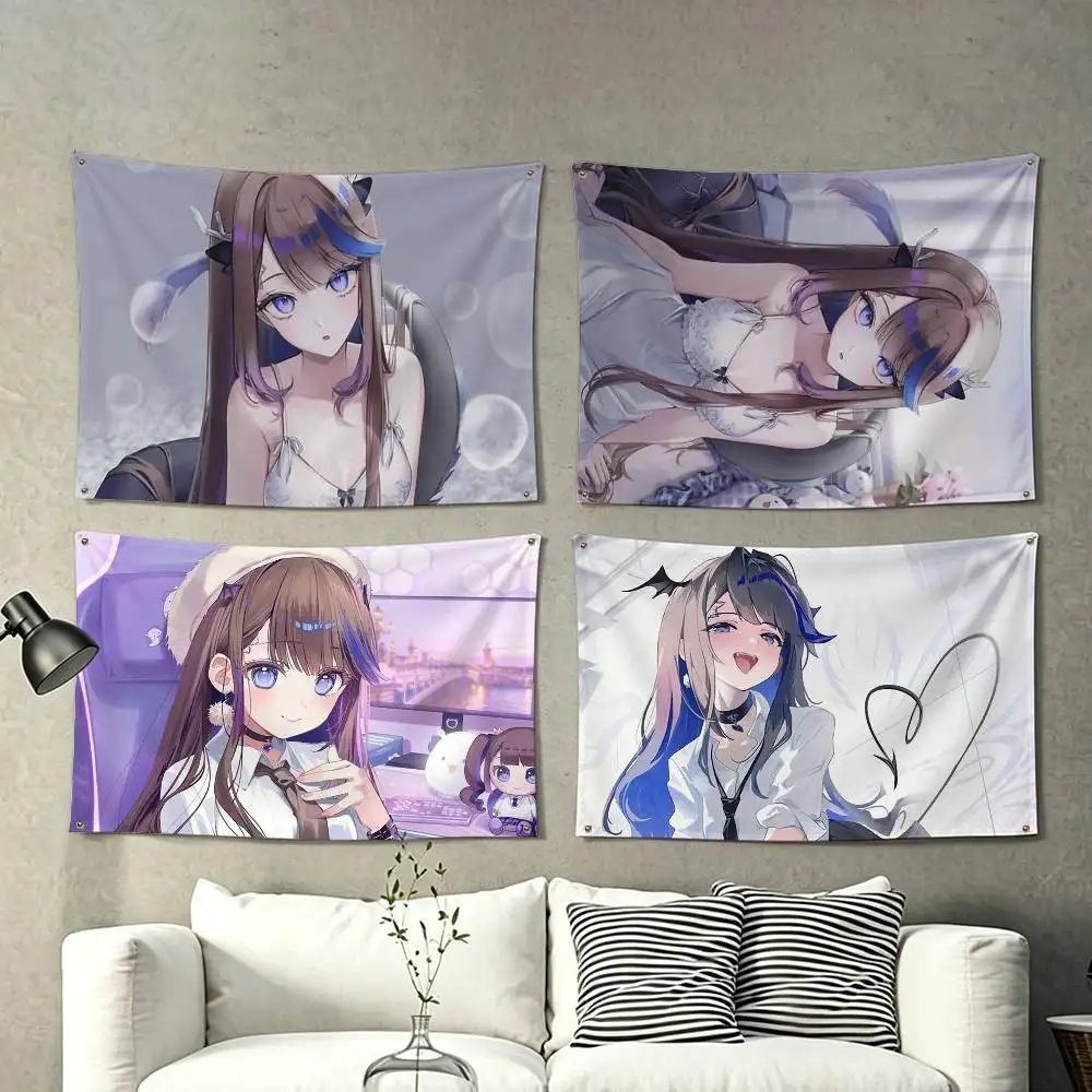 Airi Kanna  Flags for Bedrooms Home Decor Items Outdoor Decors Garage Decoration Flaga