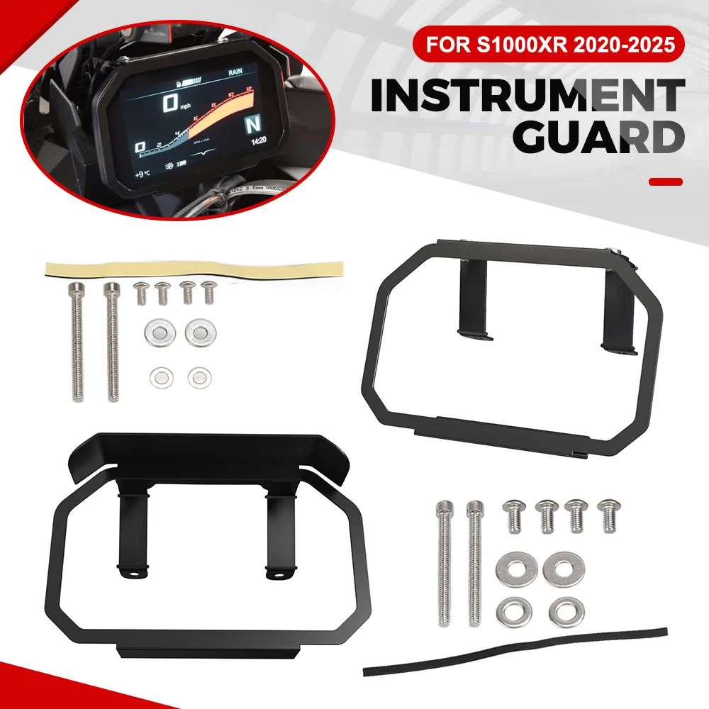 FOR BMW S1000XR 2020-2025 2024 2023 2022 2021 TFT Anti-theft Guard With Sun Visor Meter Frame Protector Cover Screen Protection