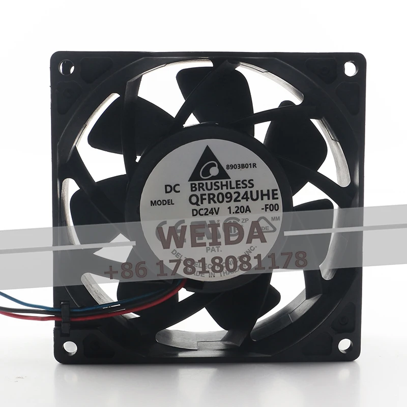 

New Delta DC 24V 1.20A AC EC 90X90X38MM Cooling Fan QFR0924UHE 9038 Double ball converter 9CM High air volume violent