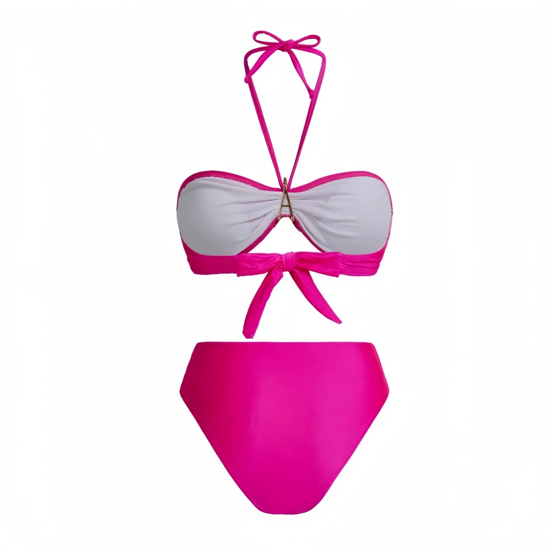 S - XL, mit Rock, Neckholder, hoch geschnittener Bikini, Damen-Badeanzug, dreiteiliges Bikini-Set, Damen-Badebekleidung, Badeanzug, Schwimmanzug V6936 – Detail 14
