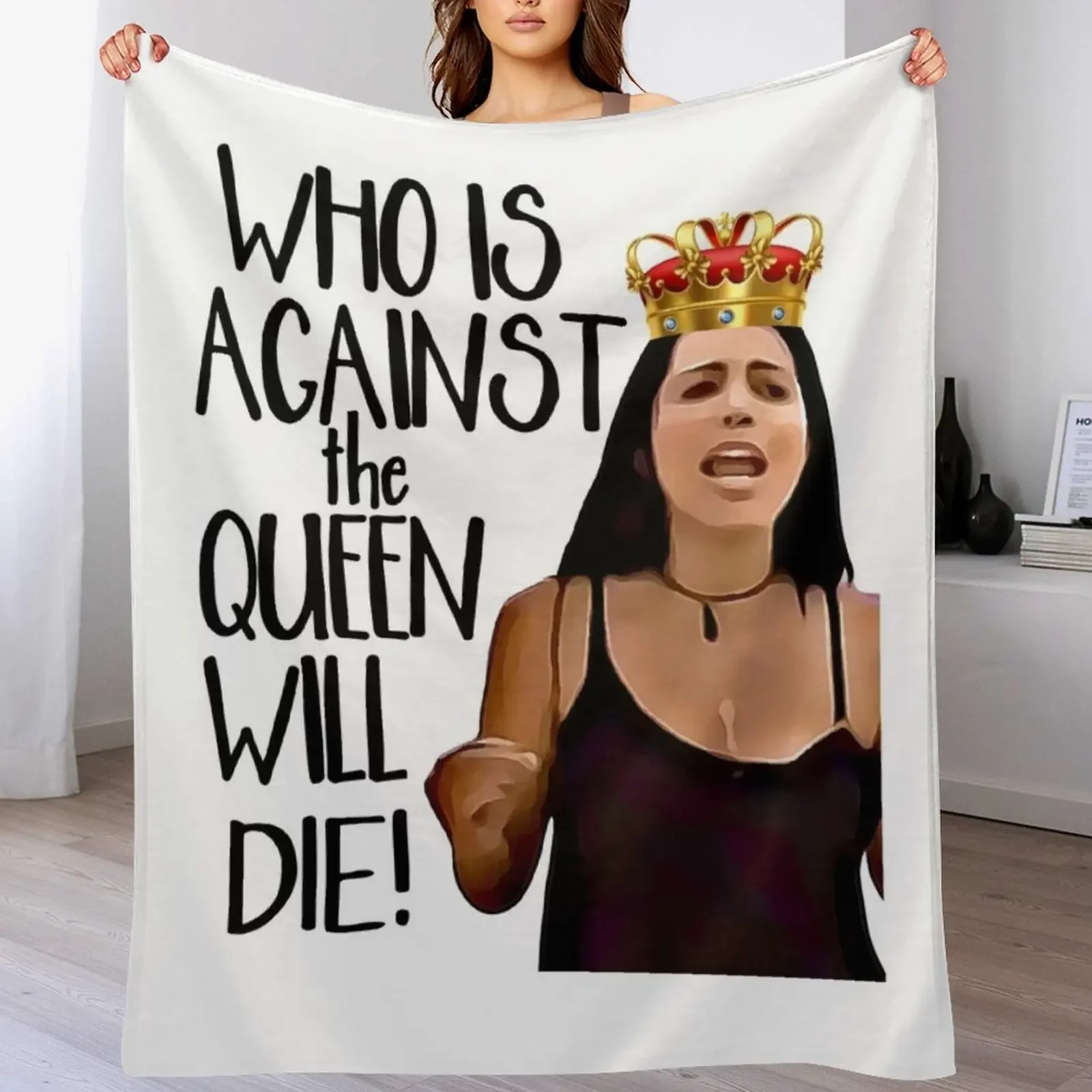 

90 Day Fiance Larissa Who Is Against the Queen Will Die Throw Blanket warm winter Bed covers Blankets