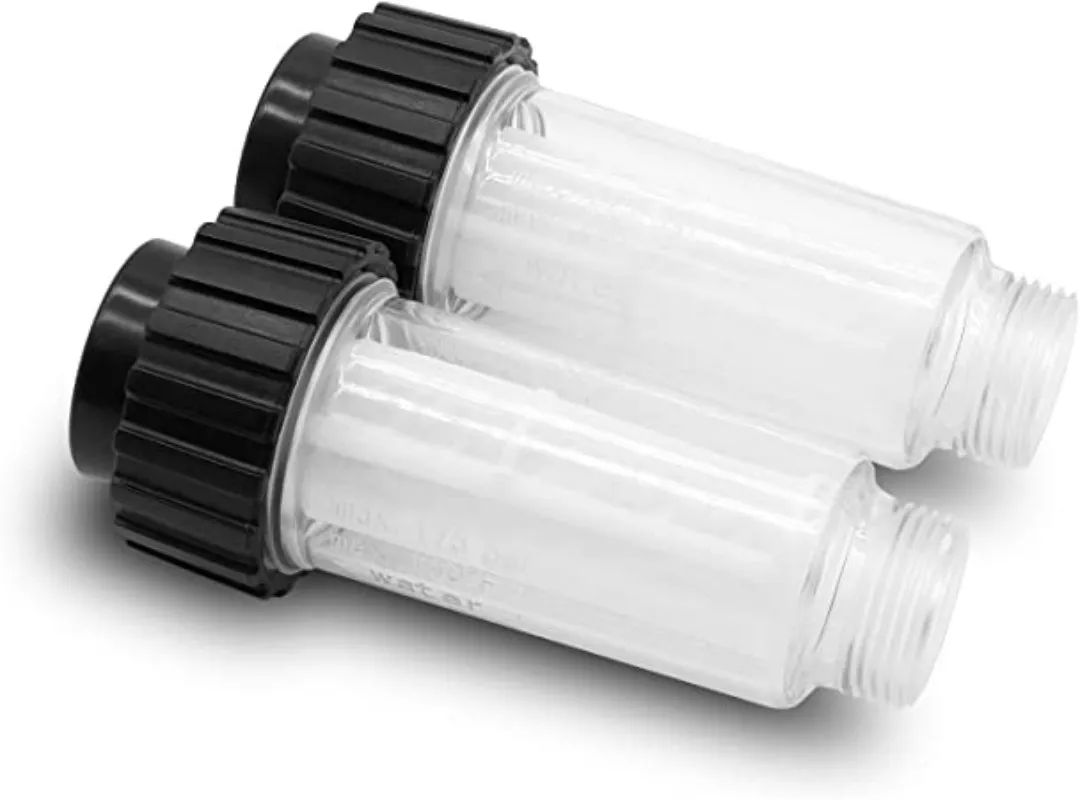 Water Filter for Pressure Washers 3/4 Inch Connection (with Filter Cartridge) for Kärcher K2 K3 K4 K5 K6 K7-2 Pack