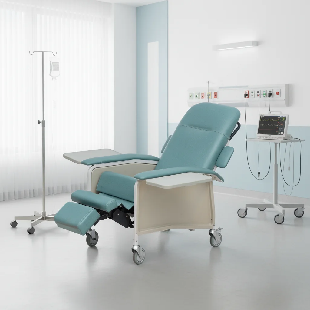 Dialysis Treatment Chair Offering Easy Position Adjustment Medical Recliner Chair for Blood Sample Collection and Donation