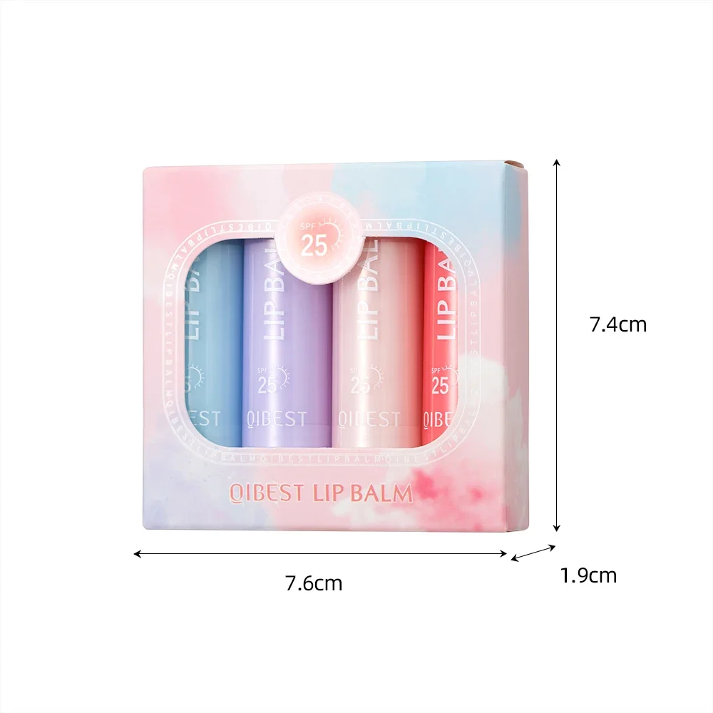 QIBEST Baume à lèvres hydratant et nourrissant, Huile à lèvres repulpante, Gloss brillant, Soins quotidiens pour les lèvres