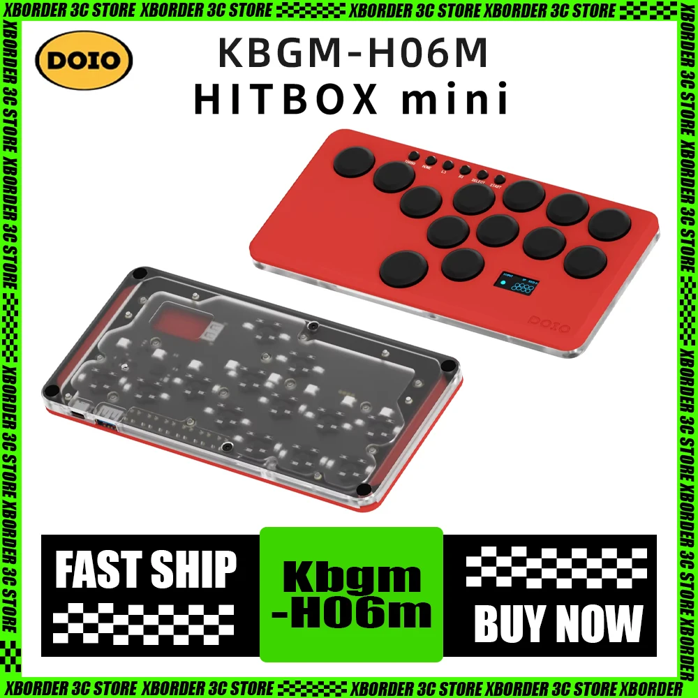 Doio Kbgm-H06m Hitbox Mini Game Keyboard Aluminium Alloy Wired Gaming Keyboard Custom Hot Swap Support Ps4 Ps5 Switch Pc Gamer