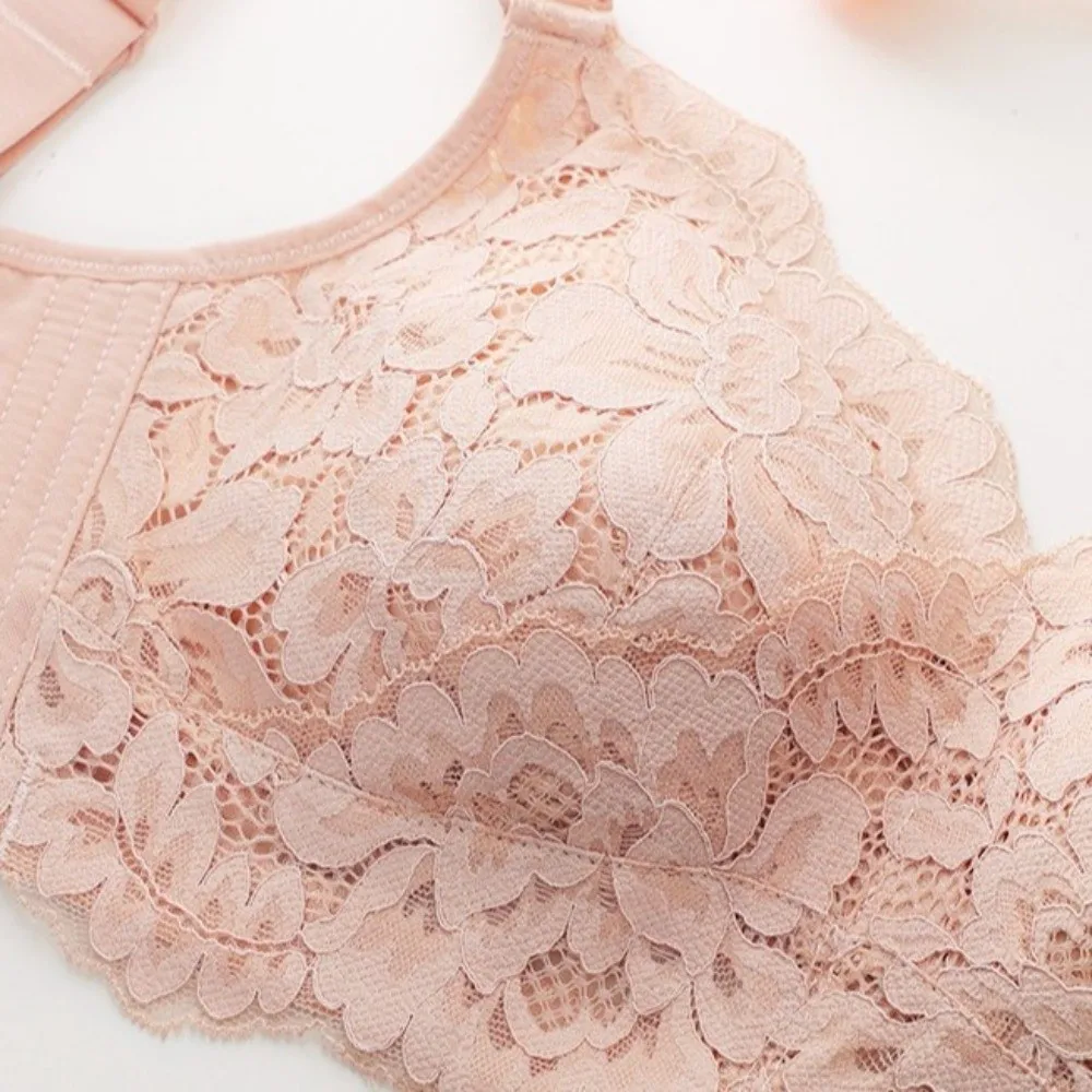 حجم كبير الدانتيل سلس الصدرية للصدمات إغلاق المناسب الدانتيل الملابس الداخلية النسائية الملابس الداخلية الصدرية الكبيرة اللاسلكية العميق الخامس الصدرية الهدايا #3