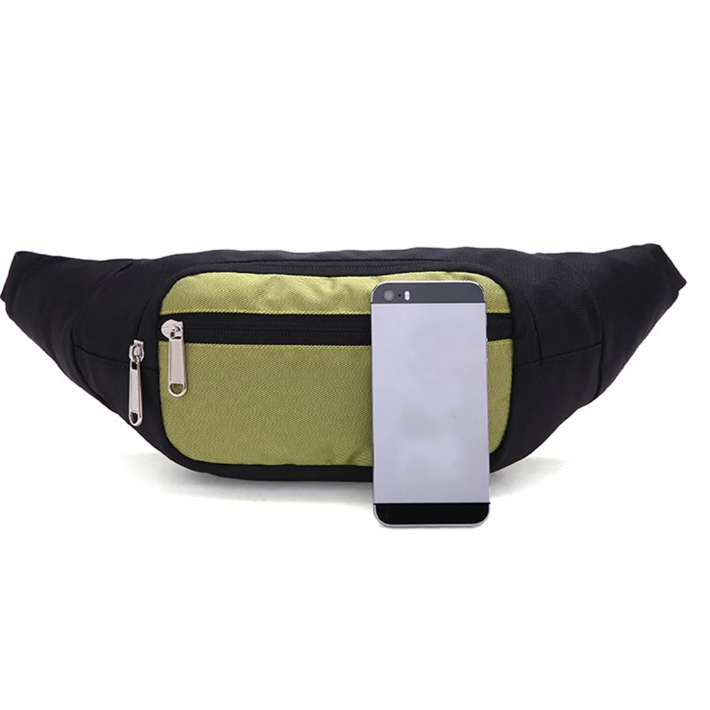 Waterproof Outdoor Sports Waist Pack Lightweight Large Capacity Running Fanny Pack for Cycling Hiking Traveling Black