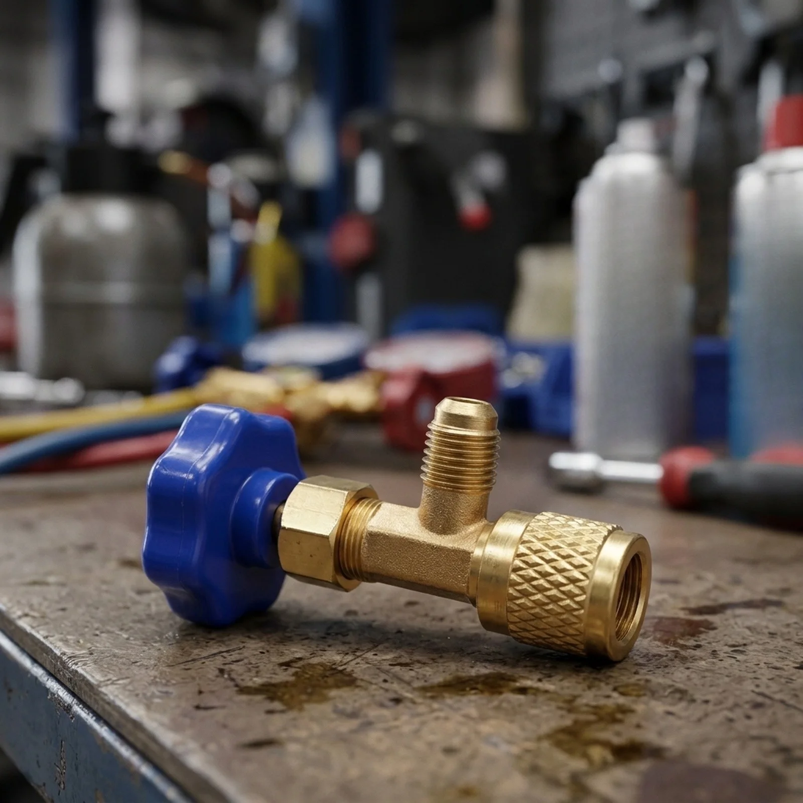 Dispensing Valve Valve Brass Plastic for Gold 1 4 for sae Shut-off Valve Plastic Cap Construction Conditioning Control Valve