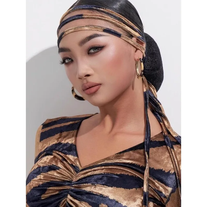 Customized DAVID [Accessories] Latin Dance Hairband Modern Chacha Rumba Tango Practice Performance Glove