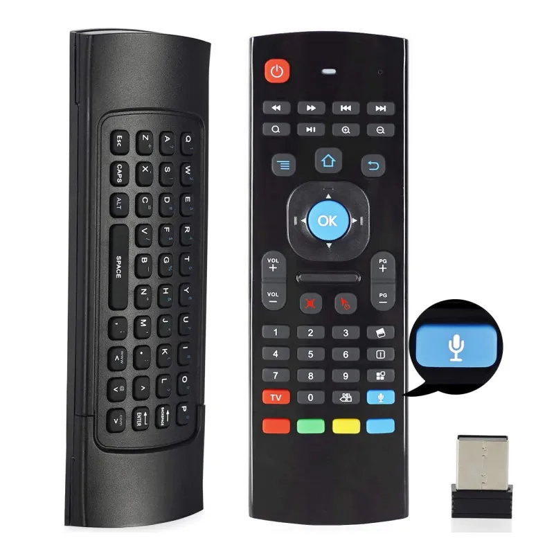 

New MX3 Air Mouse with Microphone Voice IR Learning 2.4G Wireless Mini Keyboard Remote Control For I8 C120