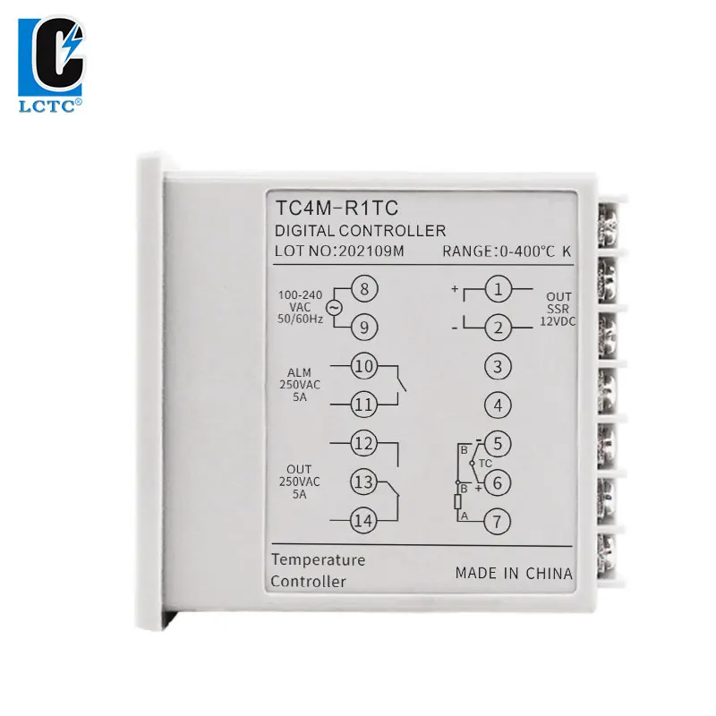 LCTC PID Temperature Controller SSR+RELAY 4-20mA Output Multi Input 72*72 Digital Panel Intelligent Instrument Regulator TC4M