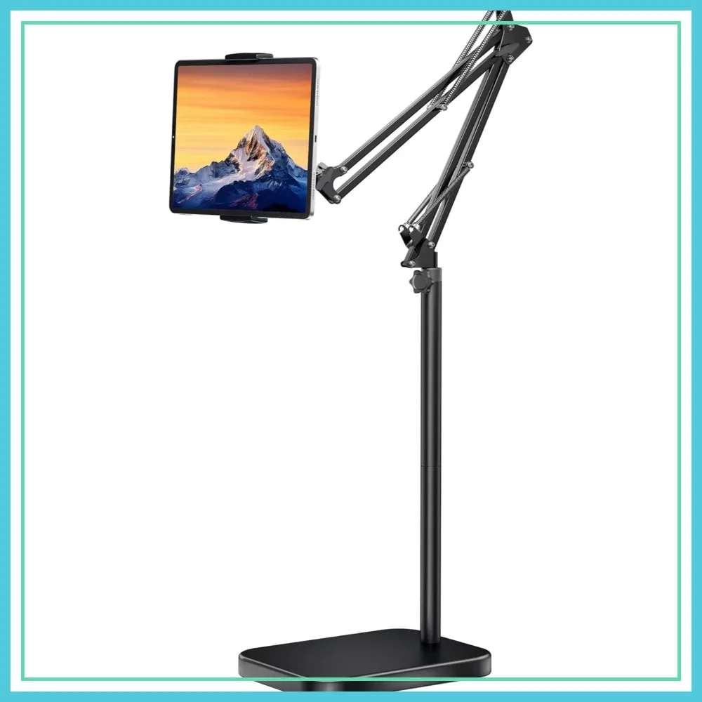 

Adjustable Tablet Floor Stand with 11lb Base, Compatible with 4.7-13" Devices