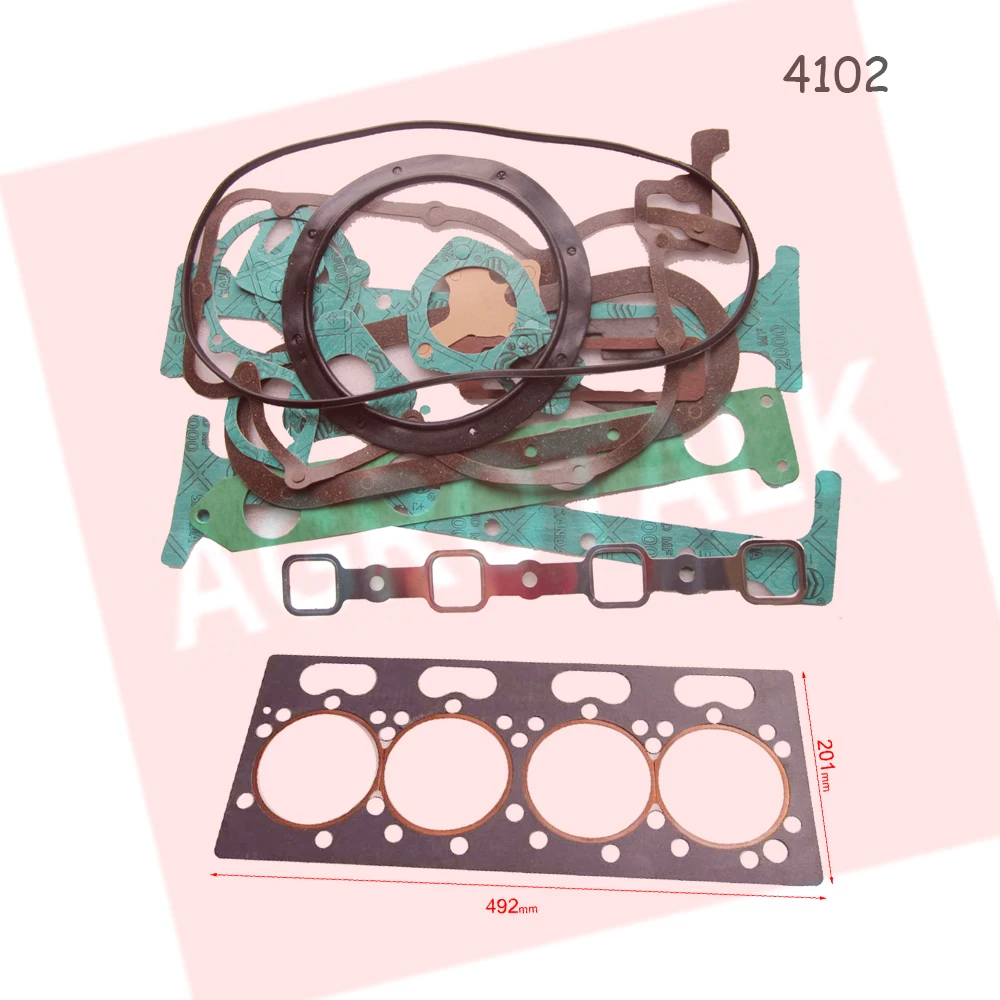 Kit de juntas incluida junta de culata para motor Shanghai 4100A / 4102/ SNH4102