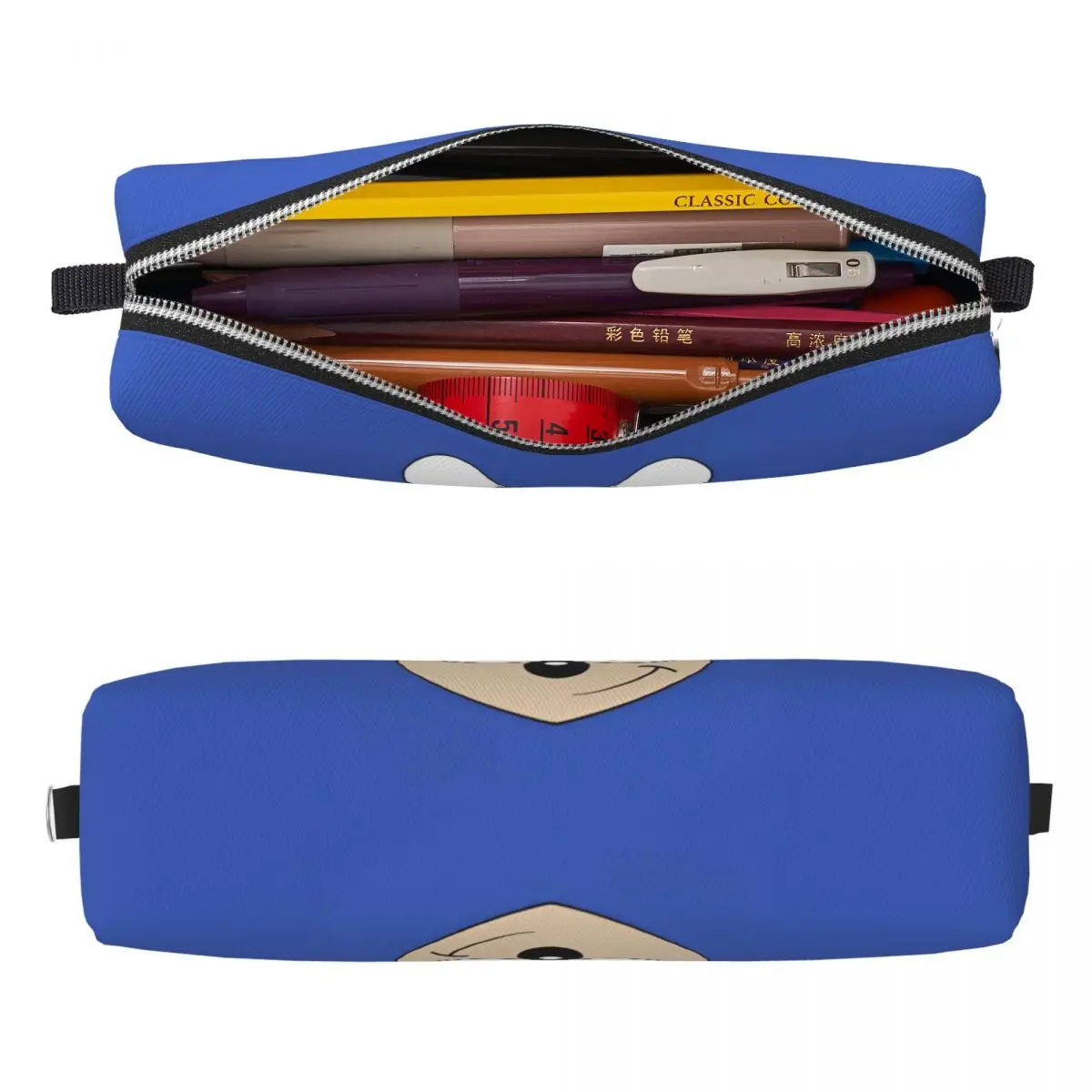 Модный пенал с соневым лицом, мультяшные игровые пеналы, ручка для студентов, сумки большой емкости, офисные канцелярские принадлежности на молнии