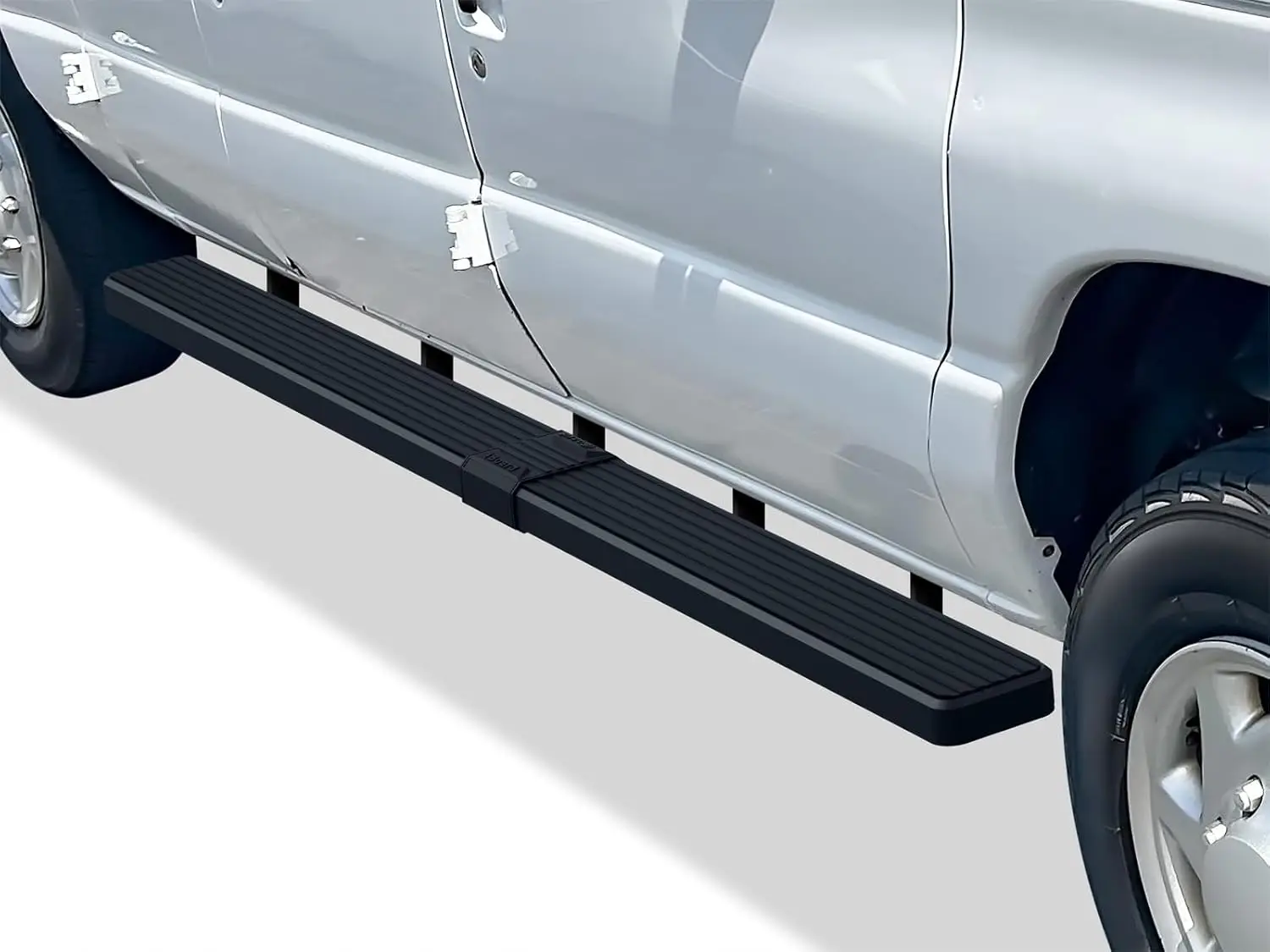

6 inches Running Boards for Ford Econoline 1999-2014 Full Size Van 3-Door, Stainless Steel, Black Powder Coated