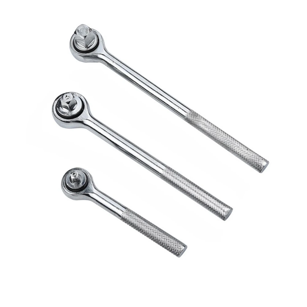 1/4 3/8 1/2 Wrench Socket Quick Release Square Head Spanner 24 Teeth  Ratchet Tooth High Hardness Chrome Vanadium Steel Wrench