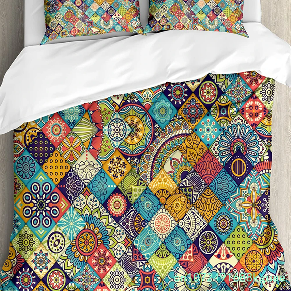 Checkered Bedding Set For Bedroom Bed Home Monochrome Composition With Classical Chessboar Duvet Cover Quilt Cover Pillowcase