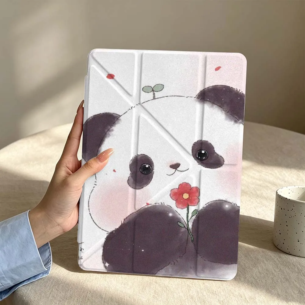 Cute Panda Cartoon For Samsung Galaxy Tab S6 S7 S8 S9 S10 A8 A9 A11 Lite FE Plus 3Y Tablet Case Soft