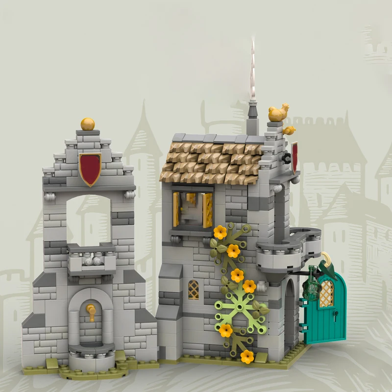 612-teiliges Modulares Baukastensystem Raven's Noble House MOC Anpassbare Modulare Bausteine Technologie Kreatives DIY Jungen-Spielzeug Weihnachtsgeschenk