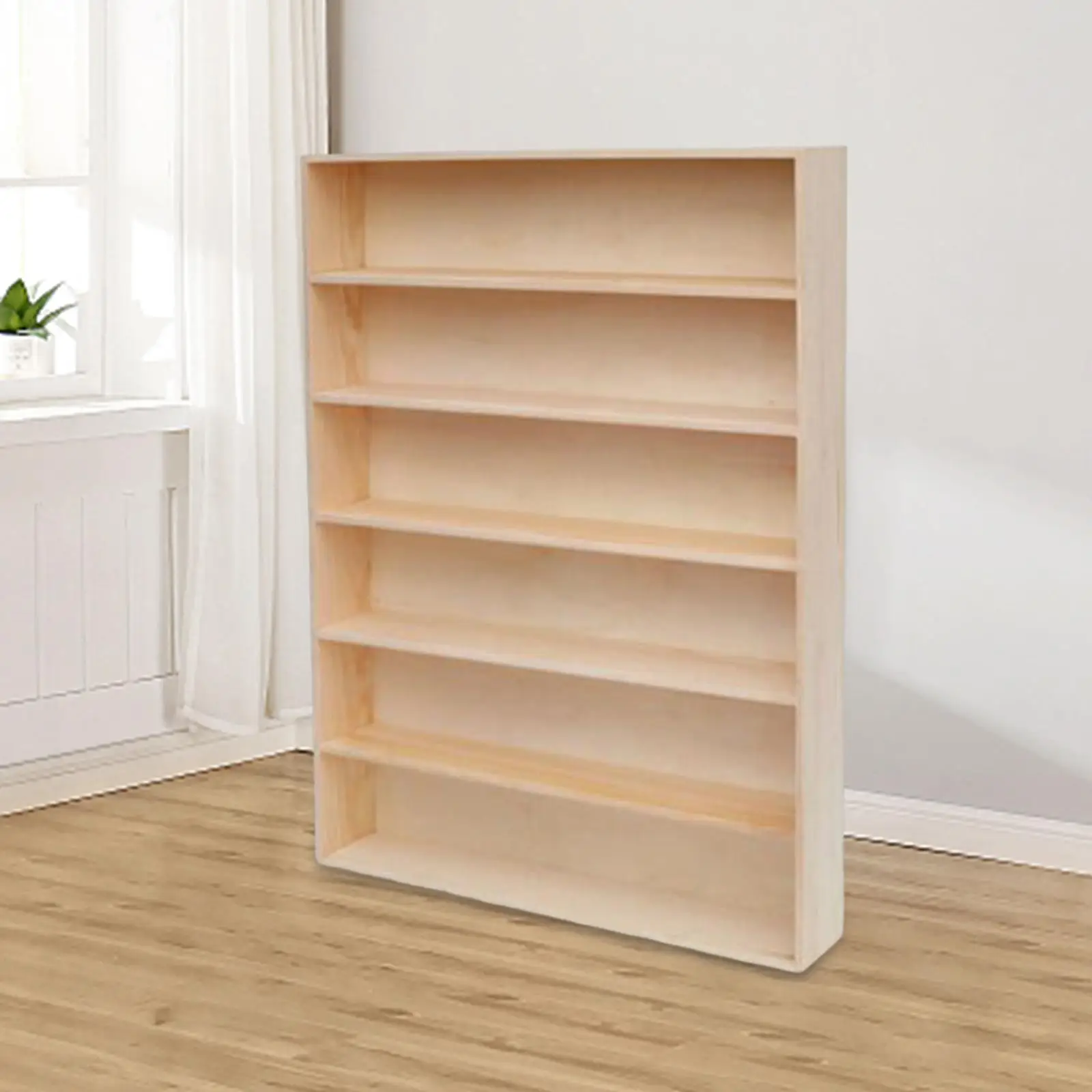 Wooden Display Shelf Decoration 6 Layer Display Shelves Rack Organizer for Mini Toys Desktop Model Car Small Objects