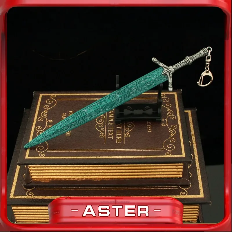 Arma de espada de luz de luna de 22cm, juego japonés periférico, espada Katana de Metal, modelo de juguetes, colección de adornos, manualidades, regalos para niños