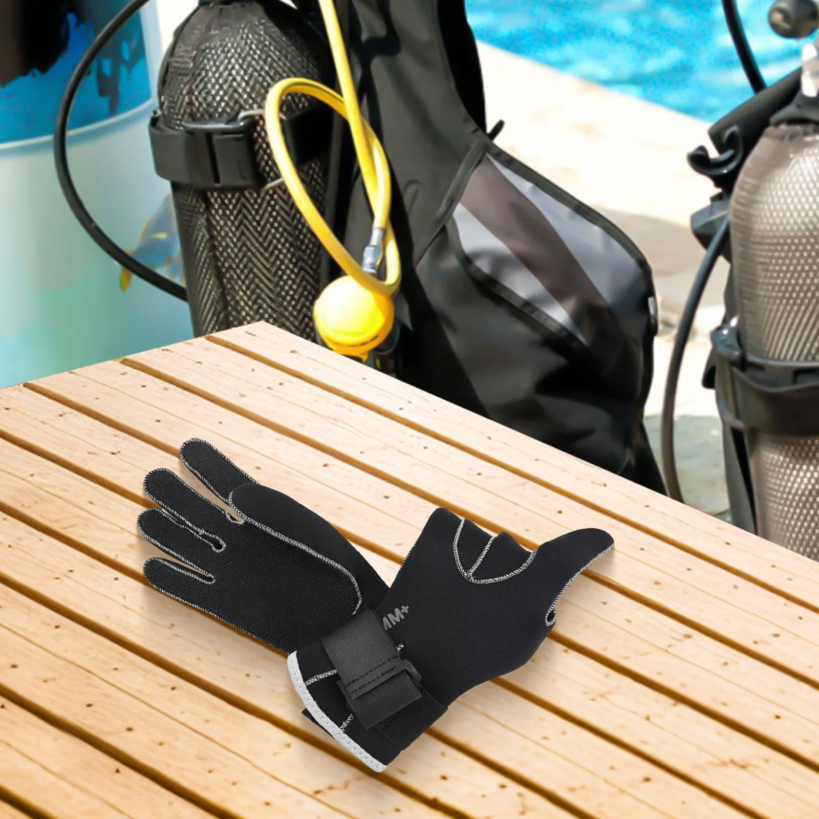 

1 пара перчаток для дайвинга, противоскользящие, износостойкие, морозостойкие перчатки для глубоководного погружения, снорклинга, спасательного снаряжения, аксессуар