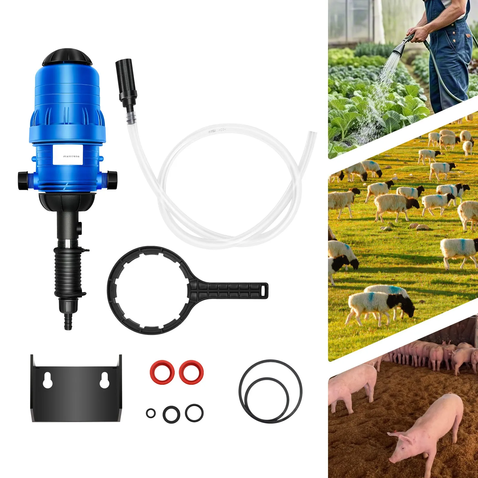 

BYMAOCAR Injector Fertilizer Injector Dispenser，Automatic Fertilizer with Tube & Accessories Water-driven Proportional