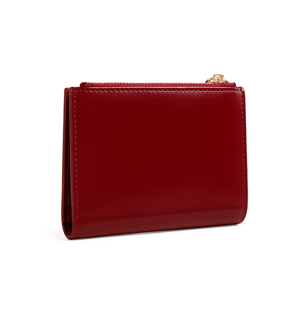 Toutou Red New Cowhide Wallet, ein leichter, kompakter roter Karten- und Münzbeutel, kleiner Damen-Geldbeutel, Kartenhalter, Caibu-Kartenetui – Detail 26