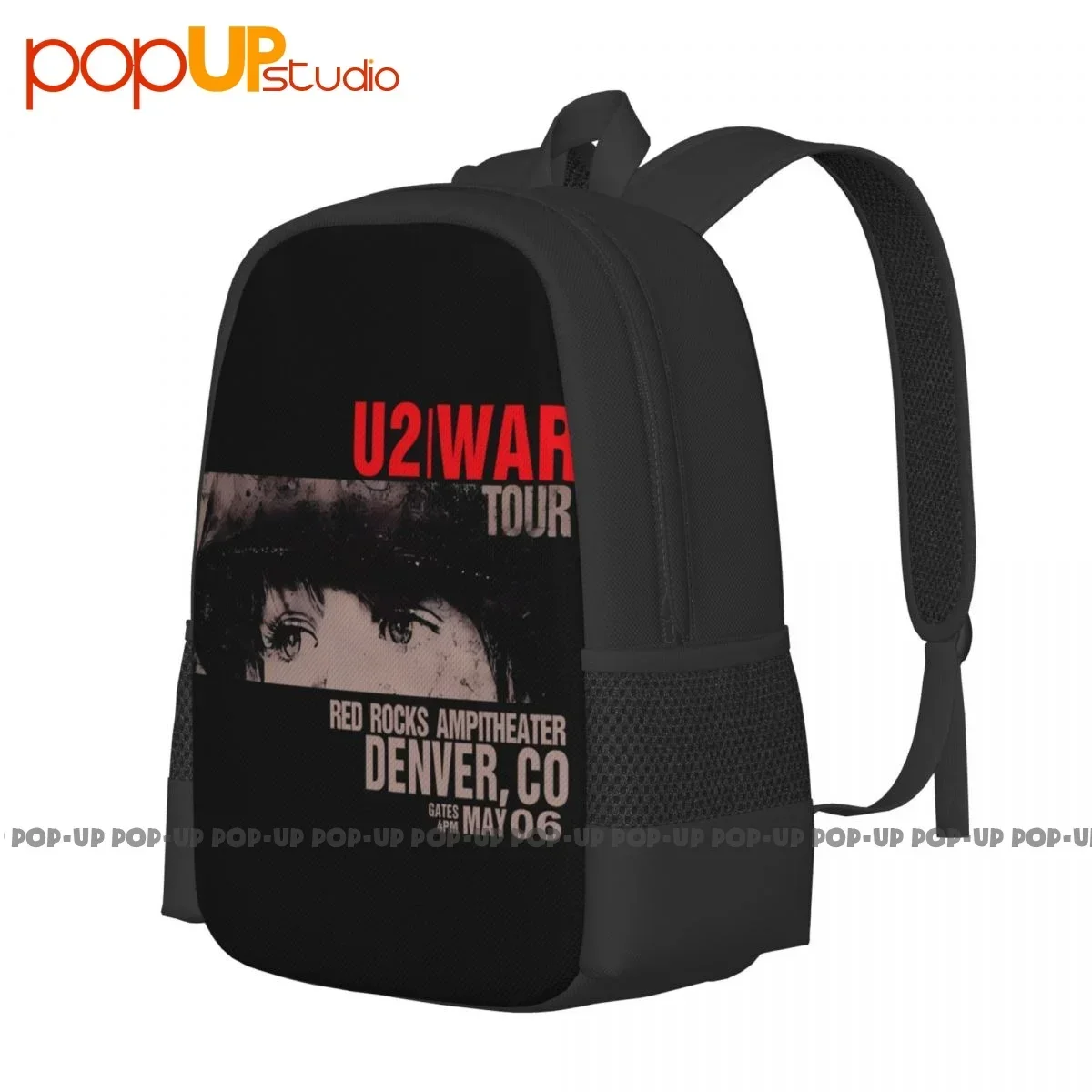 U2 War Red Rocks กระเป๋าเป้สะพายหลังความจุขนาดใหญ่โรงเรียน Art พิมพ์กระเป๋าโรงเรียนกระเป๋ากีฬา