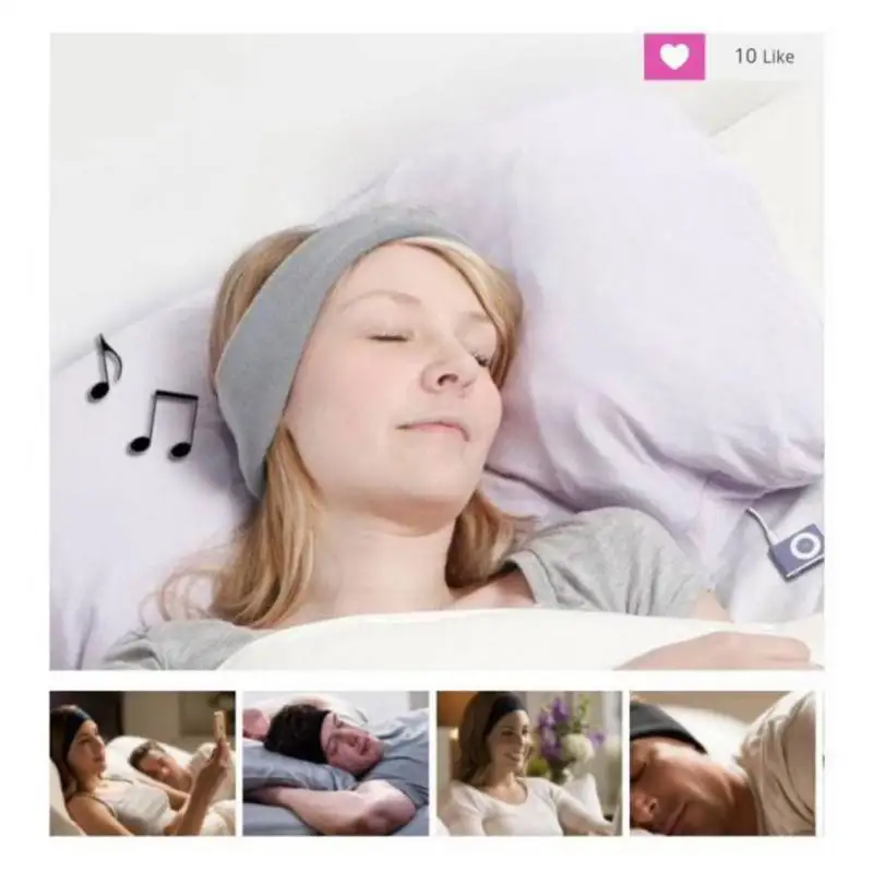 Masque pour les yeux lavable pour le sommeil, bande de sauna, écouteurs de musique stéréo filaires, aide au sommeil doux, casque de musique pour la course à pied, téléphone