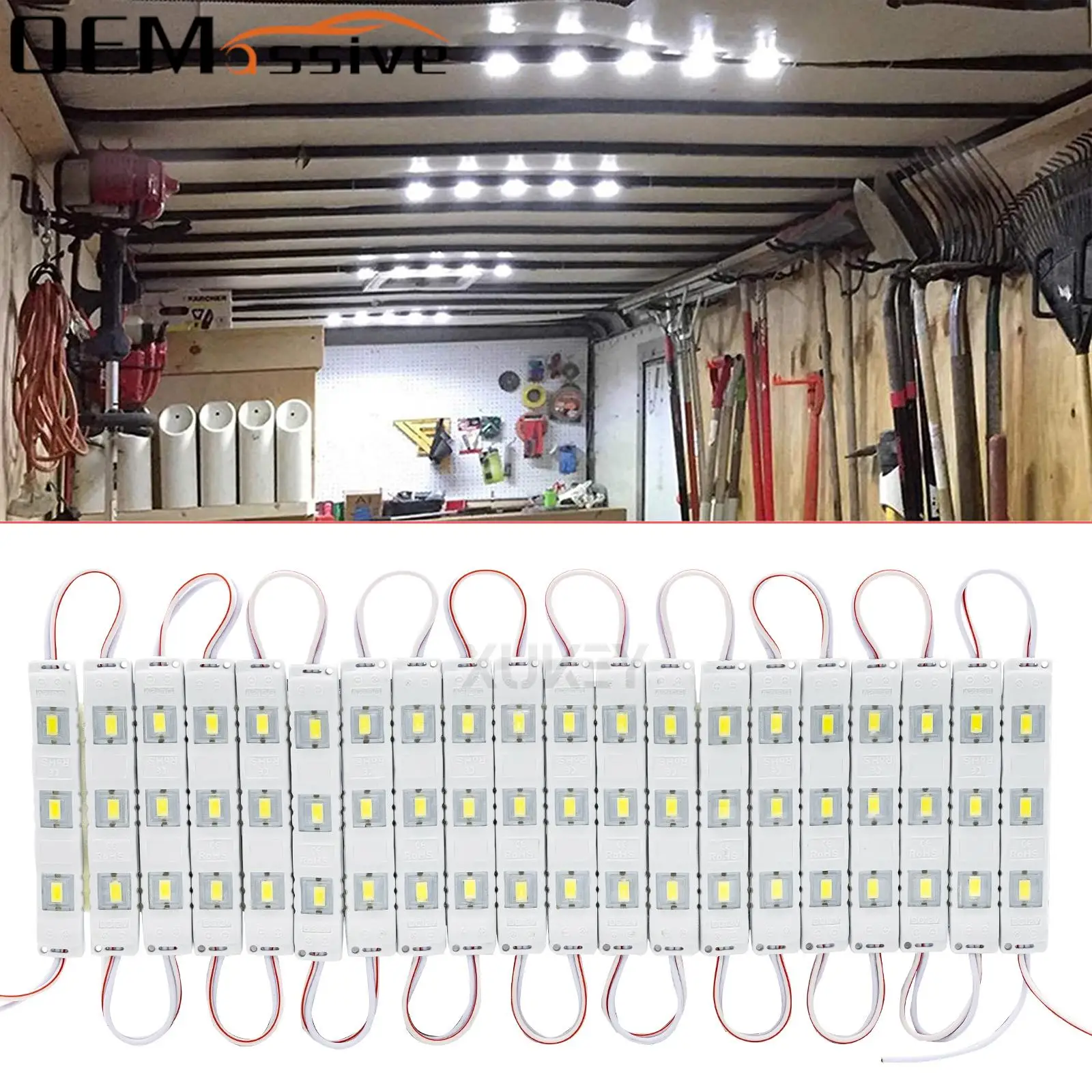 60 LED Van Trailer Interior Light Lorries LWB Bus Caravan Lighting Truck RV Camper For Renault Trafic Sprinter Movano LWB NV300