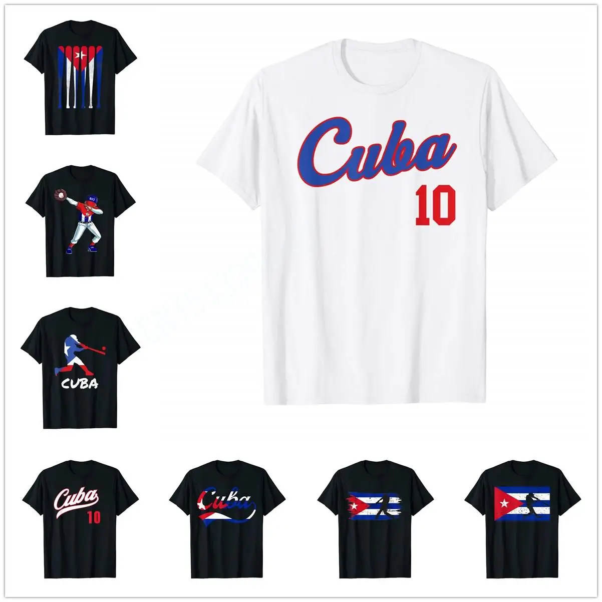 Retro Cuba Baseball Men Women T-Shirt Remera Beisbol Cuban T Shirt Hip Hop Tops Cotton Tees